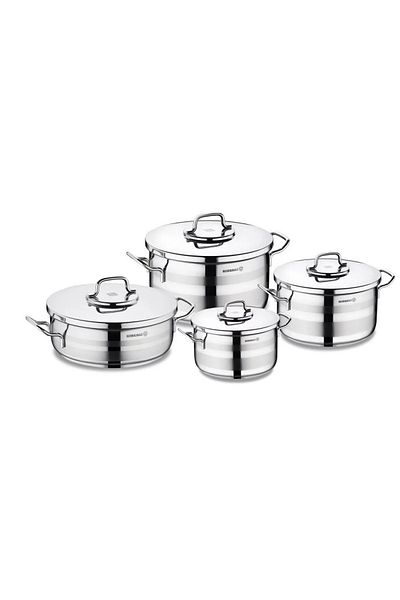 KORKMAZ Astron Steel Turkish Cookware Set 8 Pieces