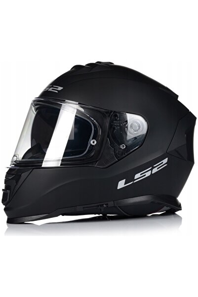 LS2 Storm 2 Mat Siyah Kapalı Motosiklet Kaskı Şefaf Camlı