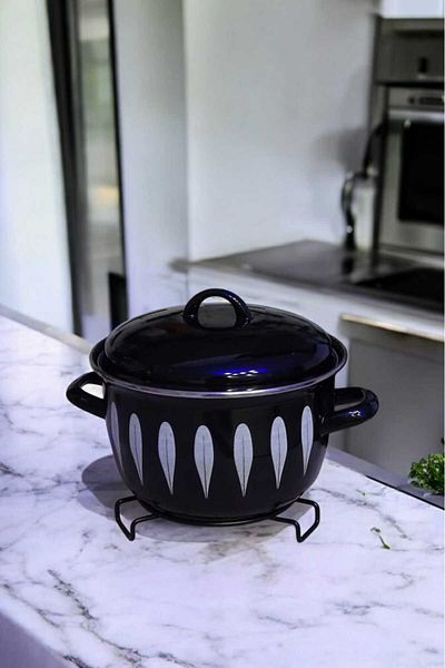 MultiStore Round Black Trivet, Base, Protection Table, Fireproof, Rustproof, Metal Serving Presentation