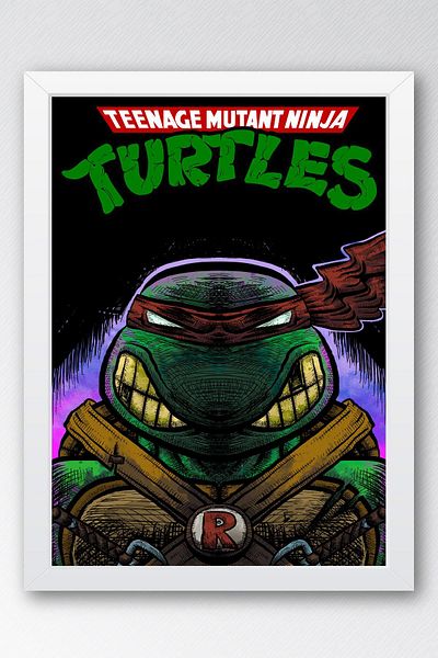 Saturn Ninja Turtles Raphael Pictură înrămare - Teenage Mutant Ninja Turtles Poster Film Pictură