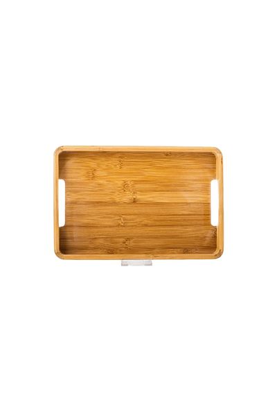 HIC Bamboo Wood Serving Tray White Color 32 CM