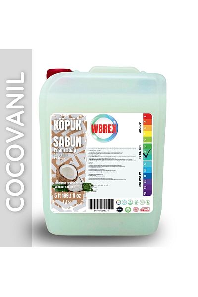 WBREX 5 Lt Premium Glycerin Foam Soap - Economical Size Cocovanil