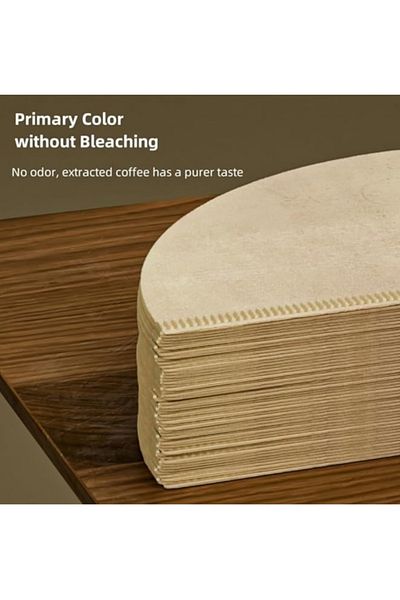 mastergold Disposable Coffee Filters V60 ( 200 PCS ) Cone Unbleached Paper Coffee Filters ( Brown,02 (2-4 Cups)