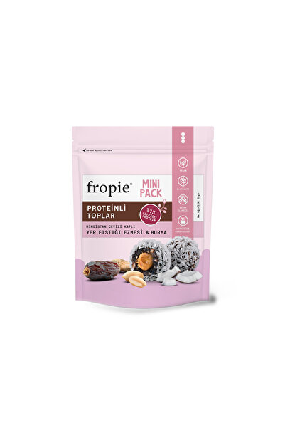 FROPİE Mini Vegan Fruit Balls - With Coconut and Peanut Butter, 32 gr x 12 Pieces