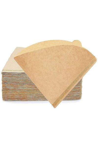 mastergold Disposable Coffee Filters V60 ( 200 PCS ) Cone Unbleached Paper Coffee Filters ( Brown,02 (2-4 Cups)