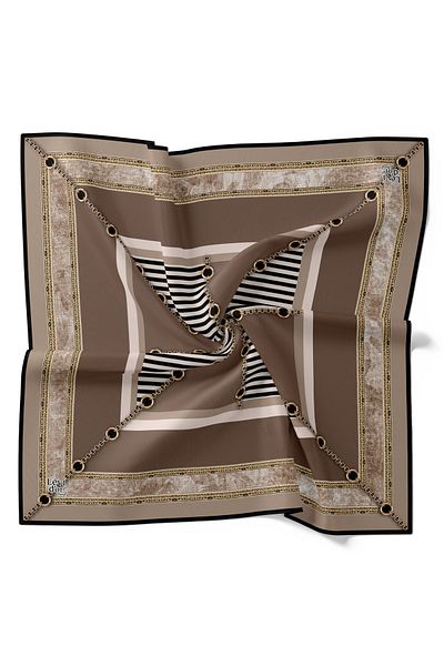 Levidor Ethnic Chain Pattern Trend Twill Scarf