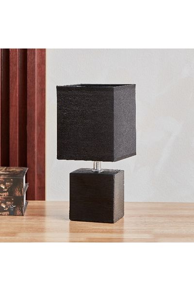 Home Box Novalie Ceramic Table Lamp with Square Lampshade - 26.5 cm