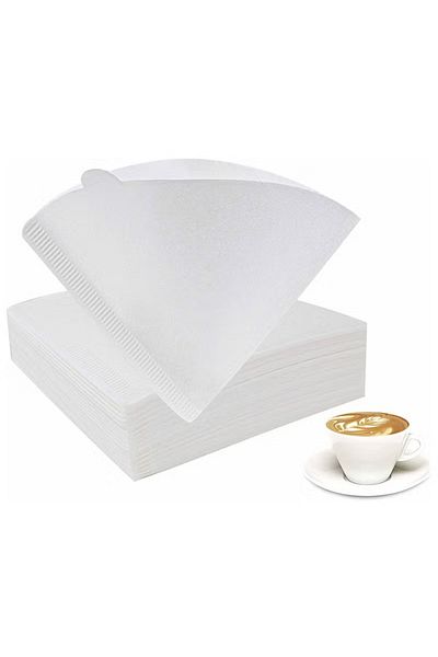 mastergold Disposable Coffee Filters V60 ( 40 PCS ) Cone Unbleached Paper Coffee Filters(40,White,02 (2-4 Cups)