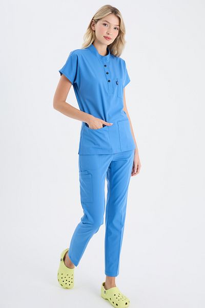 uçak iş giyim Albastru regal PETRA Premium Fabric Partea Inferioară Top Doctor Nurse Jersey Scrubs Uniformă