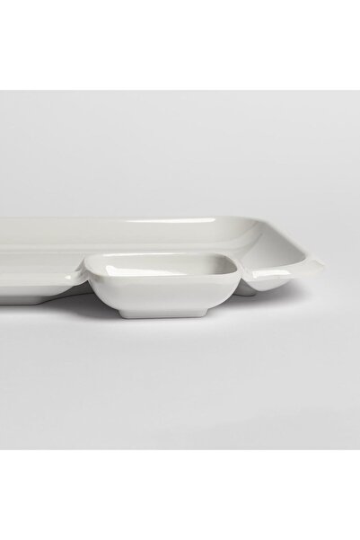 mastergold Melamine Divided Plate (25cm * 14.5cm)Multi Use for French Fries ,Sushi ,Desserts ,Sauces and Snacks