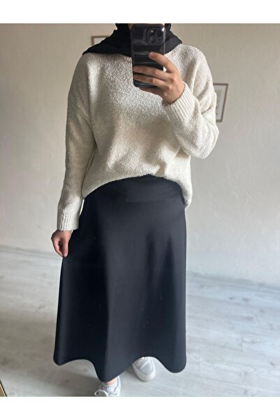 Bahar Altundemir Kadın Scuba Puf Kumaş Kloş Tesettür Ve Günlük Etek Scuba Ete...