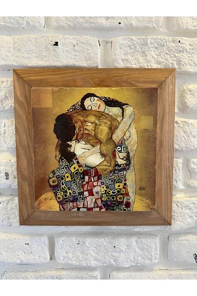 woodhomeworks Панел за картина с масивна рамка от естествен камък и мрамор 26x26 см