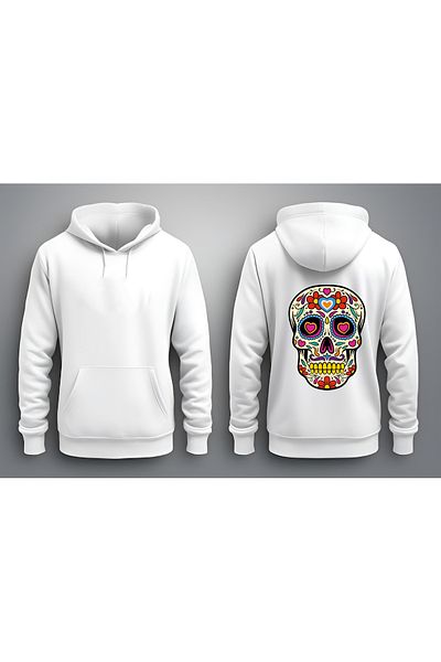CDA White Flower Skeleton Unisex Sweatshirt