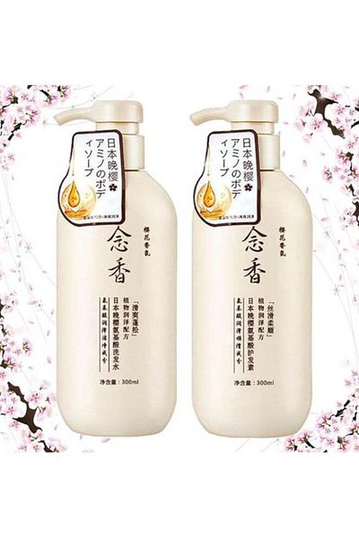 Sakura Evening Primrose Japanese Shampoo & Conditioner for Hair Loss & Growth for Soft & Thick Hair