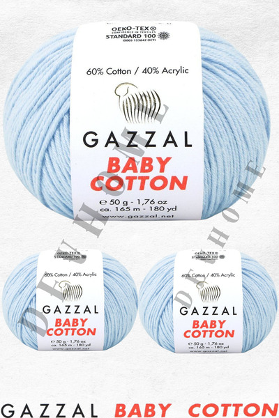 devhome Gazzal Baby Cotton Amigurumi İpi 3 bucăți Ață pentru tricotat manual ...