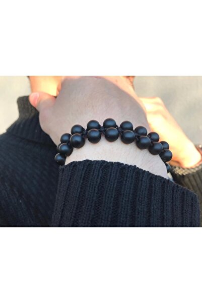 Tralles Takı سوار رجالي قابل للتعديل من حجر العقيق الطبيعي ذو الصف المزدوج - ...