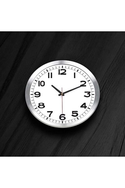 Revello Metal Wall Clock 30 cm Modern Design Real Glass from Saatdukkanduvar