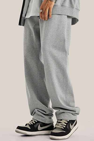 BSBSPOR Men's Sweatpants Loose Fit Gray Black Smoked Men Women Unisex