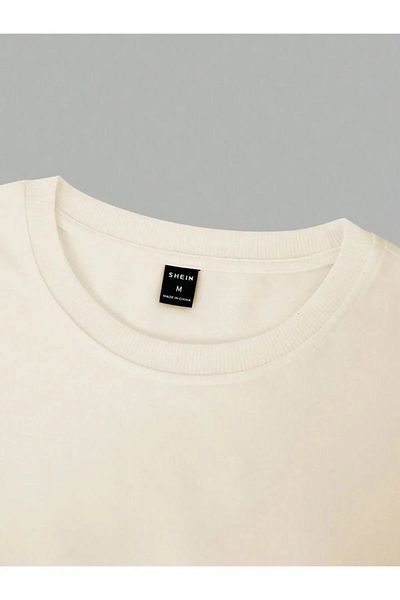 BLACK NİCE Μπλουζάκι Unisex με Τύπωμα Δεινόσαυρου στην Πλάτη Oversize