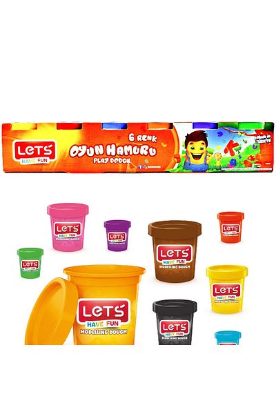 Lets 6-Color Play Dough - 336 gr L8260
