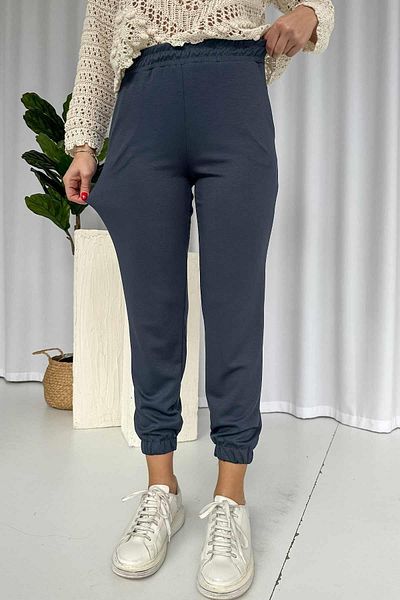 Mine Tan Butik Anthracite Jogger Sweatpants - Με ελαστικά πόδια και τσέπες