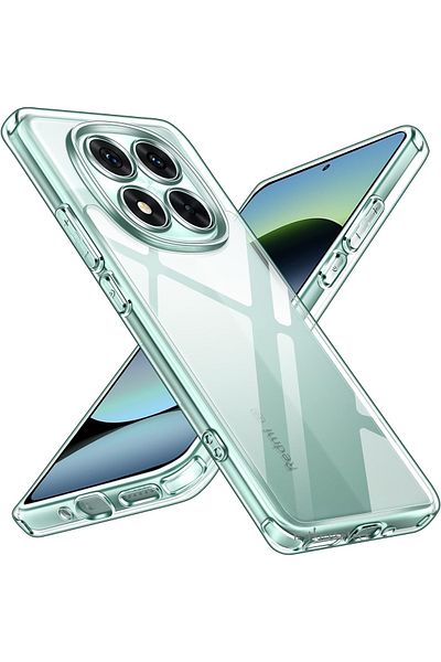 m.tk moveteck حافظة لهاتف Xiaomi Redmi Note 14 Pro 5G مع حماية من بروز الكاميرا وغطاء سيليكون شفاف ناعم ومتغير اللون -X7