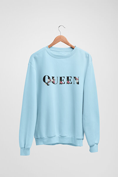 Butik Дългоръкавна блуза с флорален принт и трансферна печат на велосипед