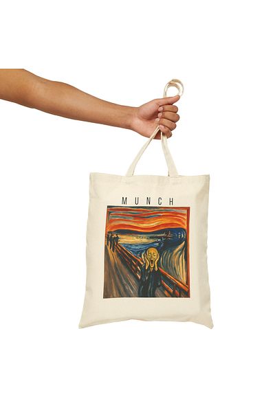 IVART Much - Scream Painting Τυπωμένη οργανική τσάντα από ακατέργαστο ύφασμα
