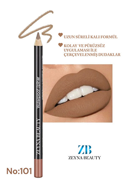 ZEYNABEAUTY Suya Dayanıklı Dudak Kalemi - Waterproff Dudak Kalemi 101