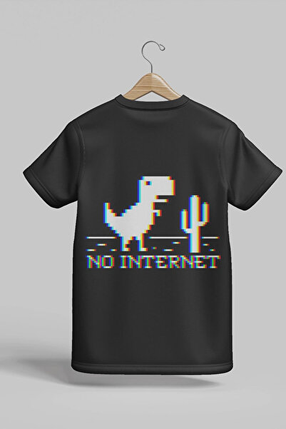 Wish BF Fără internet cu imprimeu supradimensionat tricou