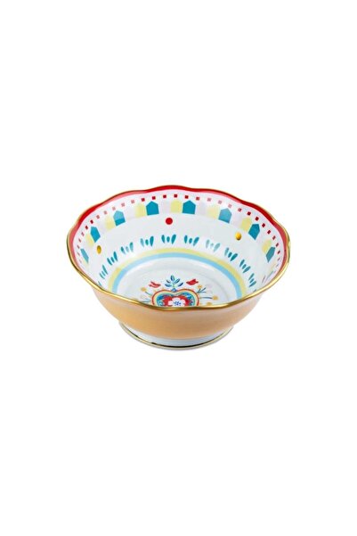 Baci Milano وعاء ماما ميا برتقالي منقوش مقاس 26 سم × 11 سم