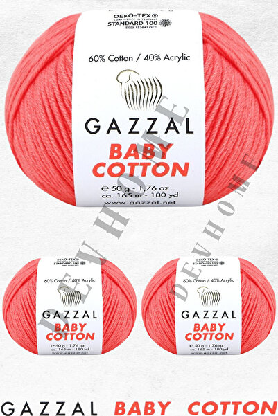 devhome Gazzal Baby Cotton Amigurumi Yarn - 50GR 3 τεμάχια Punch Hand Knitting Yarn Τσάντα παιχνιδιών