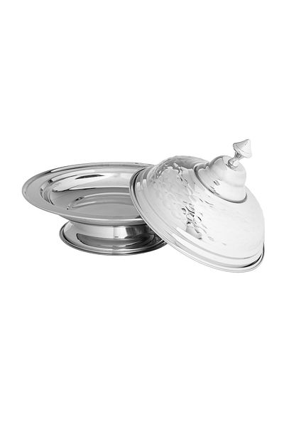 HIC Cozy Stainless Steel Service Dish With Base And Lid 35 cm