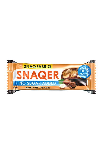 SNAQ FABRIQ Snaqer Protein Bar, Hazelnut Caramel, Box of 12 Pieces