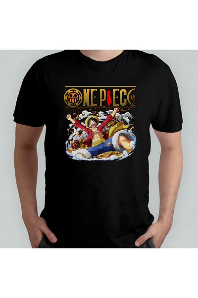 Pixxa Μπλουζάκι One Piece Monkey D. Luffy Crew Neck - 100% βαμβάκι Μοντέλο 21