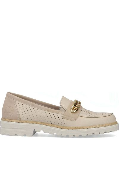 Rieker Beige Loafers Womens Shoes