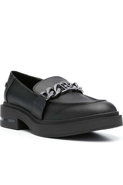 Liu Jo Black Loafers Womens Shoes