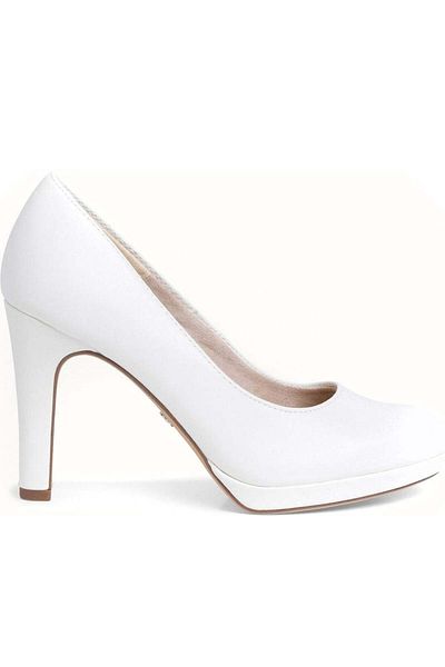 Tamaris White High Heels Womens Shoes