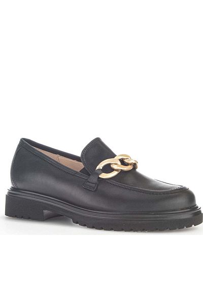 GABOR Black Loafers Womens Shoes