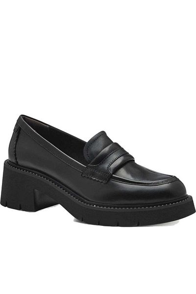 Tamaris Black Loafers Womens Shoes