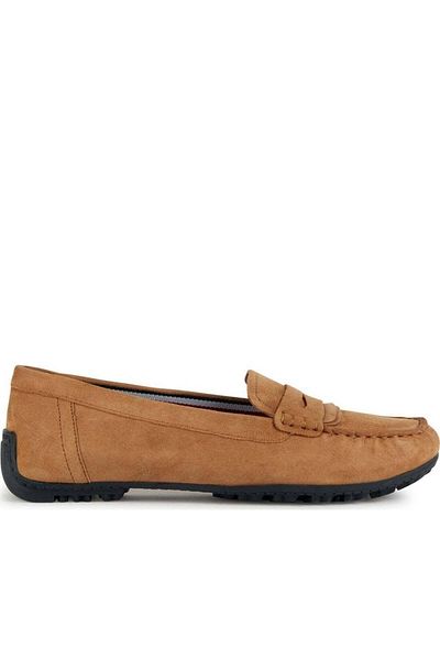 Geox Brown Moccasins Womens Shoes