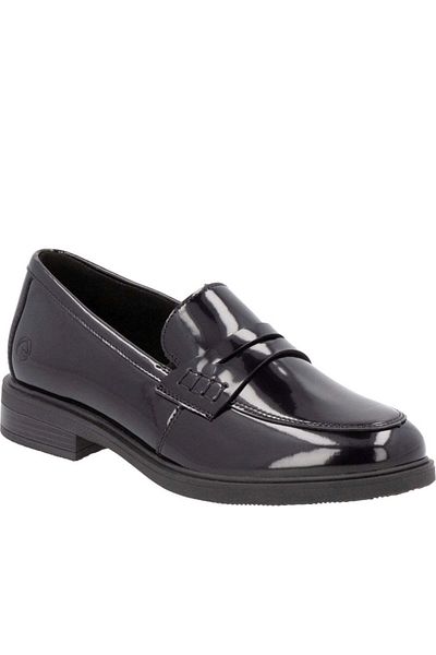 Remonte Black Loafers Womens Shoes