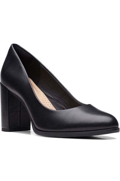 CLARKS Black High Heels Womens Shoes
