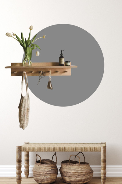 Beyaz Grafik ملصق حائط على شكل دائرة بوهيمية