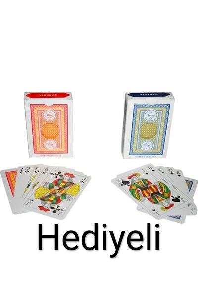 ErginGroup Large Size Stoned Plastic Okey Set 43 cm Playing Cards