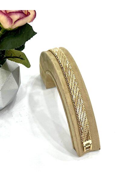 XUPING JEWELRY Hasır Vip Kuyumcu Model Çelik Bileklik (14K 1CM/19CM)