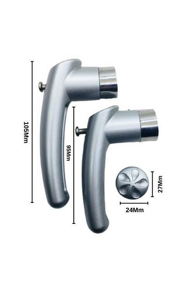 Koyuncu Teapot Handle Set Handle Set Aluminum Gray Fireproof