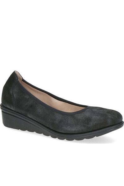 Caprice Black Ballerinas Womens Shoes
