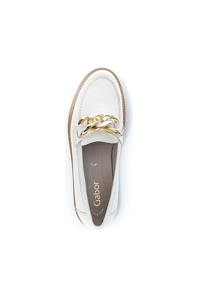GABOR White Loafers Womens Shoes