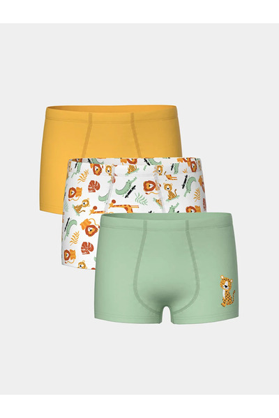 LC Waikiki LCW Kids Beyaz Baskılı Erkek Çocuk Boxer 3'lü